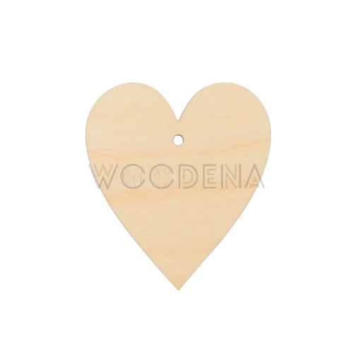 Scrapka serce z dziurką ze sklejki brzozowej - scrapbook, dekoracja, ozdoba