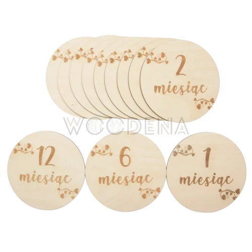 Drewniane karty do zdjęć - 12 sztuk