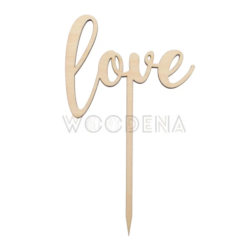 Drewniany Topper na tort „Love”