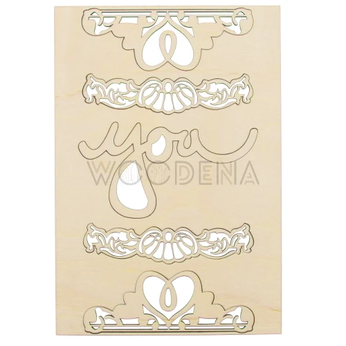 Drewniany zestaw scrapek „You”