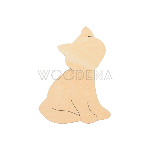 Drewniana podstawka - kotek dekoracja
