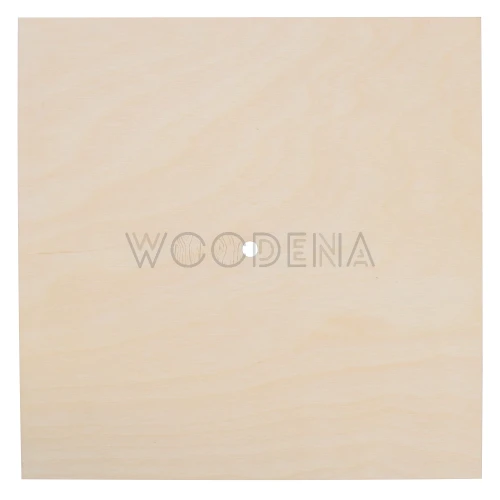 Drewniany zegar kwadratowy decoupage