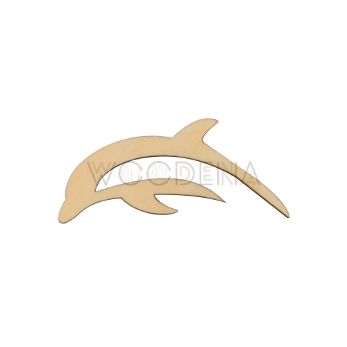 Scrapka drewniana ze sklejki brzozowej - ozdobny delfin