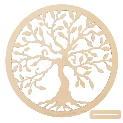 Wooden hoop with tree of life