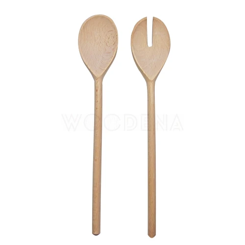 Komplet drewnianych łyżek do sałaty