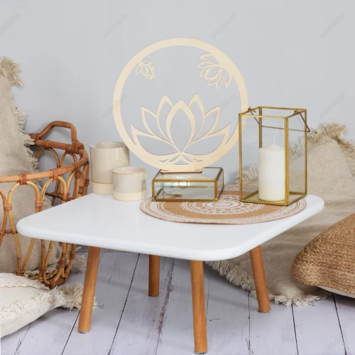 Drewniany kwiat lotosu