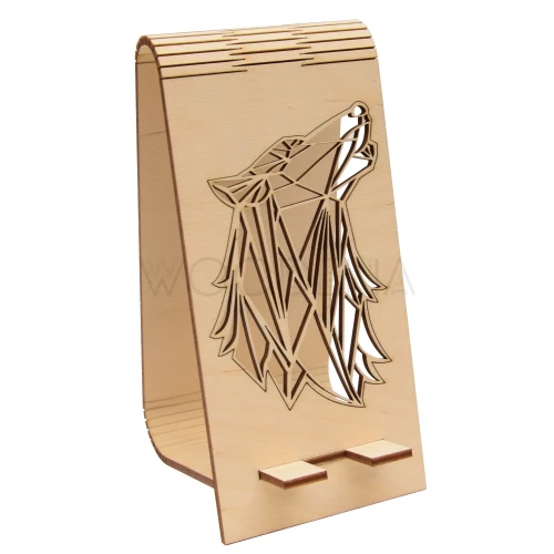 Stojak na telefon - wilk geometryczny