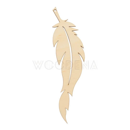 Wooden dream catcher feather 3