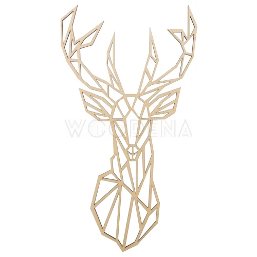 Jeleń geometryczny drewniany