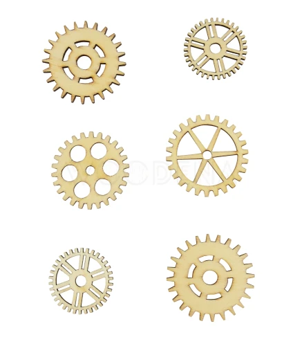 Zestaw wycinanek, scrapek - koła zębate
