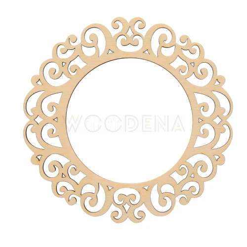 Ozdobna drewniana ramka owalna