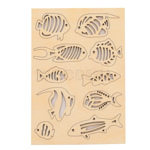 Zestaw wycinanek scrapek - rybki