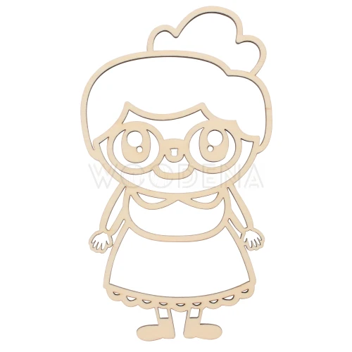 Wooden openwork figure of grandmother