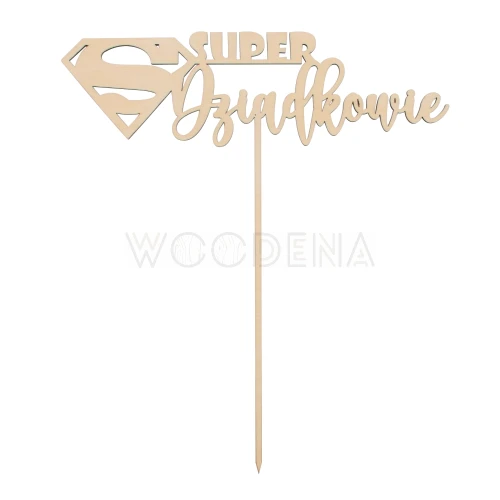 Wooden topper "Super Dziadkowie"