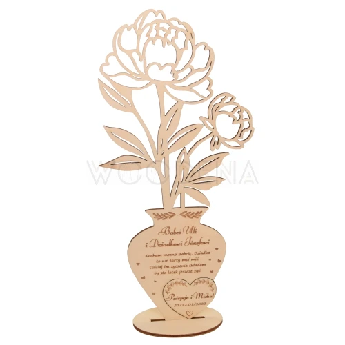 Personalizowane kwiaty z życzeniami na Dzień Babci i Dziadka