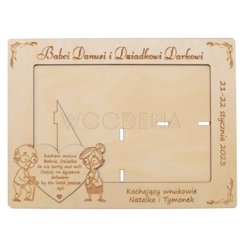 Personalizowana ramka na zdjęcie na Dzień Babci i Dziadka