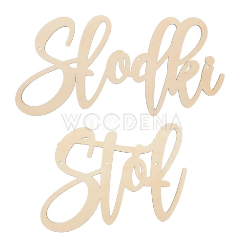 Girlanda drewniana napis Słodki Stół