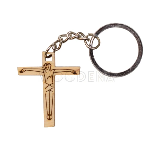 Krzyżyk drewniany brelok