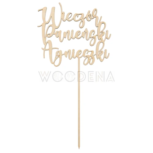 Personalizowany topper z drewna na Wieczór Panieński