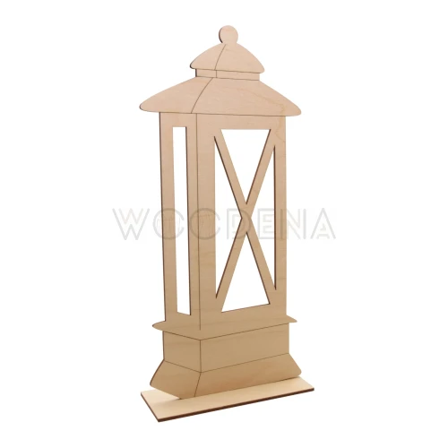 Duża drewniana latarnia lampion