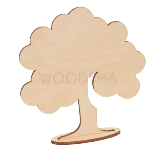 Drzewko z drewna na podstawce