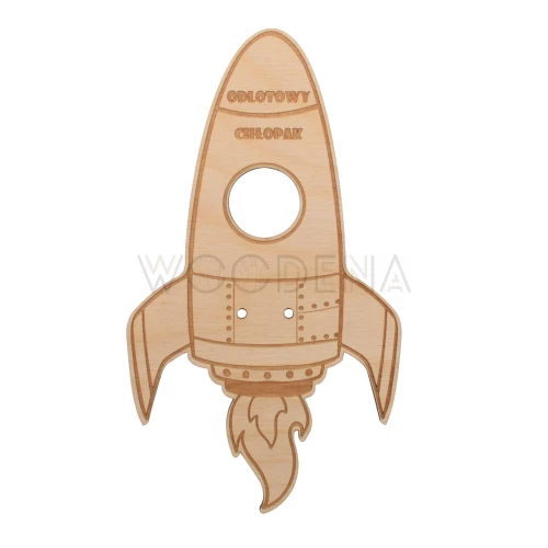 Rakieta tabliczka na lizaka prezent Dzień Chłopaka