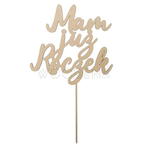Topper na tort roczkowy napis Mam już Roczek