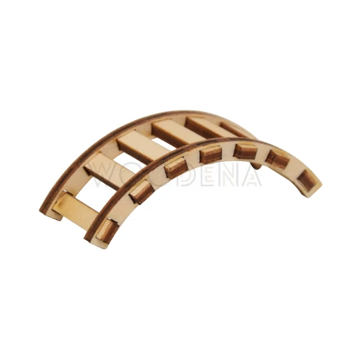 Mini mostek z drewna akcesoria do lasu w słoiku