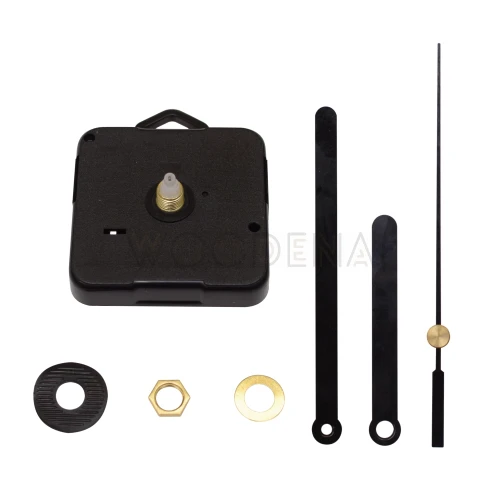 Mechanizm + wskazówki do zegara czarne proste