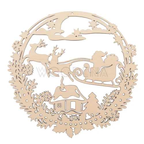 Kalendarz adwentowy ze sklejki do zawieszania prezentów