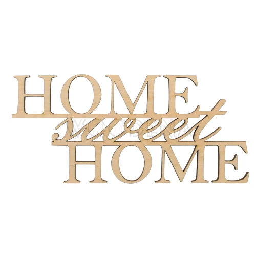Duży drewniany napis "home sweet home"