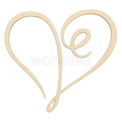 Serce linearne dekoracja ścianki weselnej