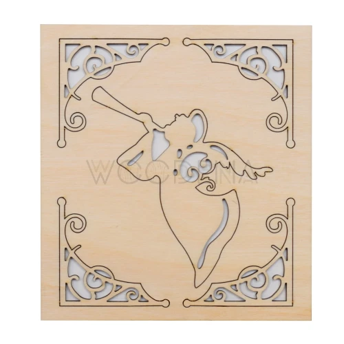 Dekory drewniane ozdobne narożniki i aniołek