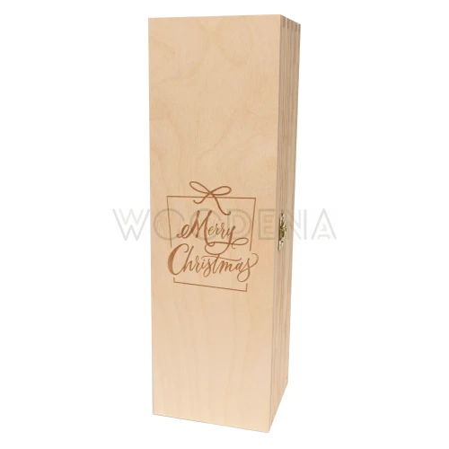 Drewniana skrzynka na wino - prezent świąteczny z grawerem