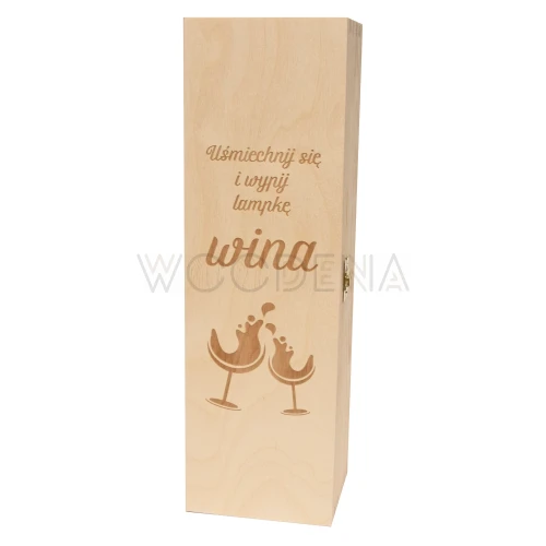 Drewniana skrzynka na wino - winny grawer do wyboru