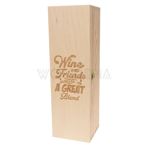 Skrzynka na wino drewniana z grawerem dla miłośnika wina