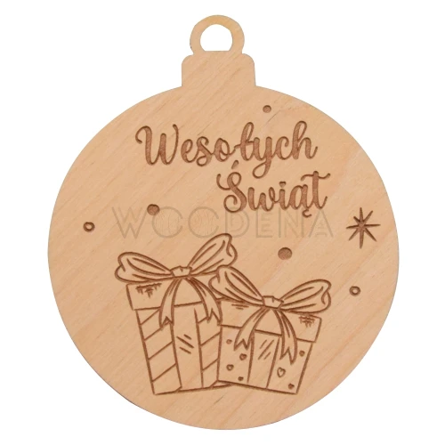 Bombka z drewna idealna na prezent