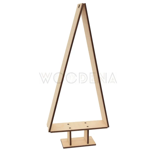 Drewniana choinka na bombki do dekoracji świątecznej DIY