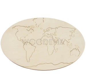 Duże drewniane puzzle mapa Świata