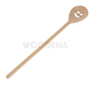 Drewniana łyżka z uśmiechem