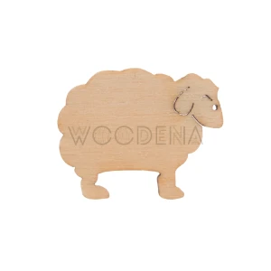 Small wooden cutout - lamb pattern (5 pcs)