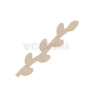Small wooden cutout - branch pattern (5 pcs)