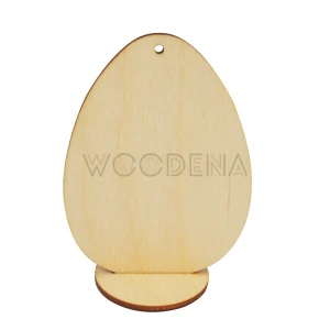 Drewniane jajko wielkanocne z podstawką