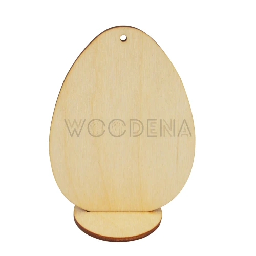 Wooden Easter egg on stand
