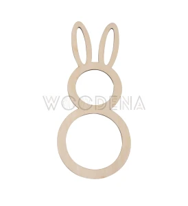 Wooden Easter tag - rabbit