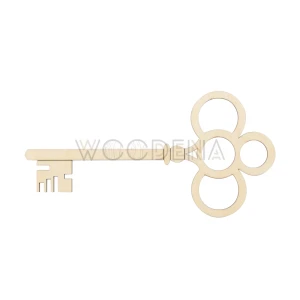Wooden large key for decoupage
