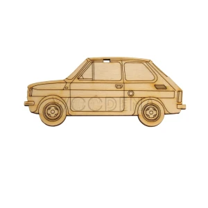 Wooden tag - "maluch" car