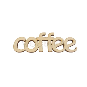 Napis drewniany ze sklejki brzozowej - “Coffee”