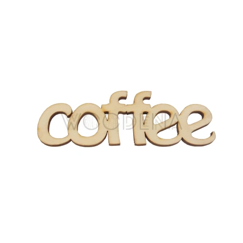 Napis drewniany ze sklejki brzozowej - “Coffee”
