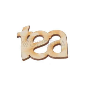 Drewniany napis „Tea”
